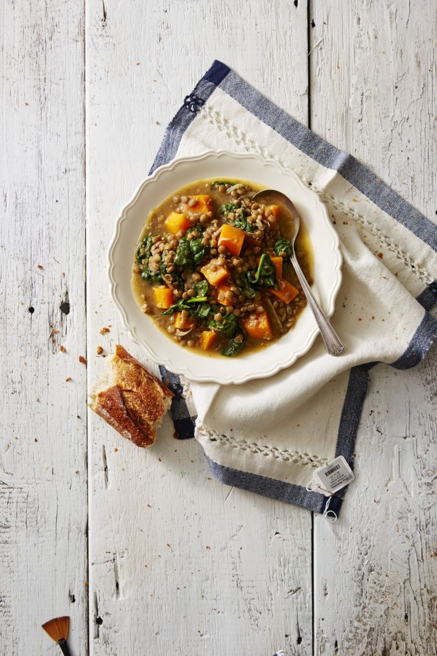 Pressure Cooker Winter Squash and Lentil Stew